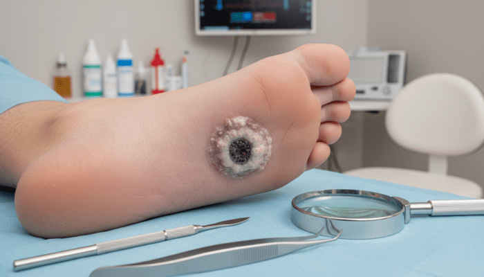 warzen fuß behandlung podologie