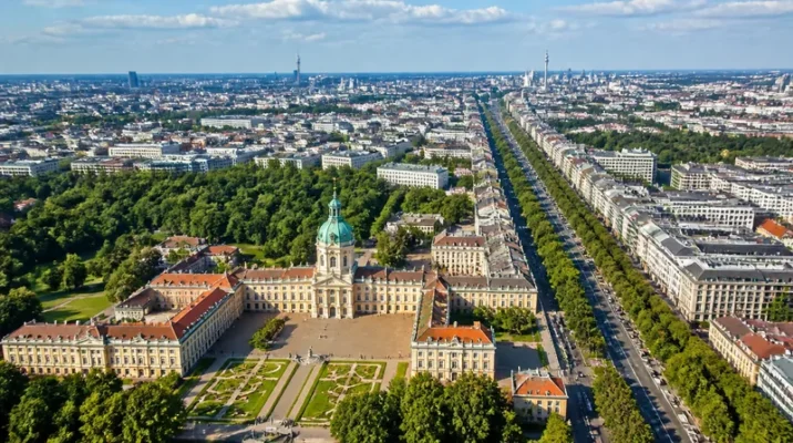 Berlin Charlottenburg mit Schloss Charlottenburg und Kurfürstendamm