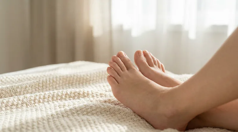 Gepflegte gesunde Füße mit natürlichen Zehennägeln